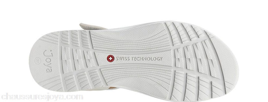 Joya Flores Sandales Femmes - Beige Métallisé